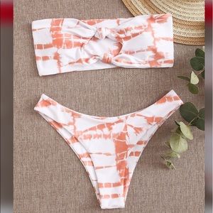 TIE-DYE knotted front bikini set